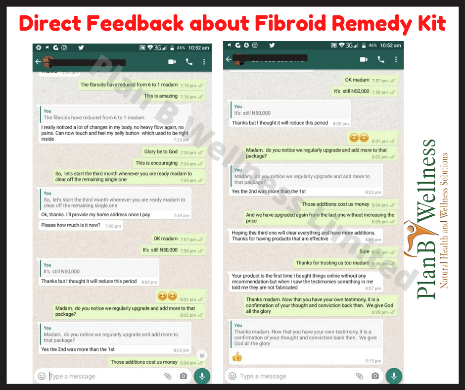 feedback about plan b wellness fibroid remedy kit