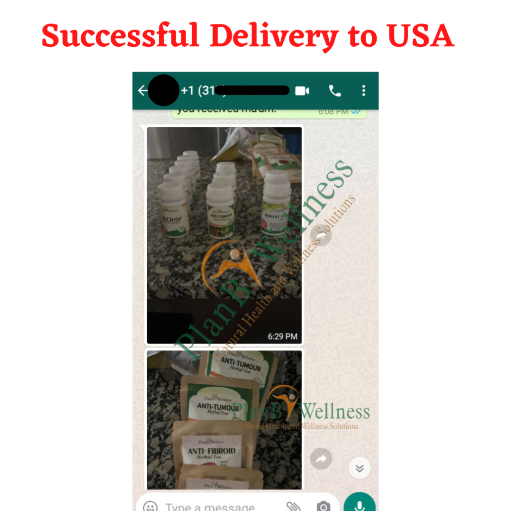 Successful delivery to USA fibroid remedy kit
